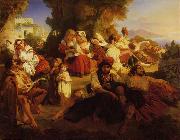 Franz Xaver Winterhalter Il Dolce Farniente oil on canvas